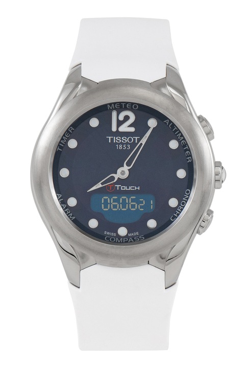 Tissot, Часовник със силиконова каишка, Бял/Сребрист
