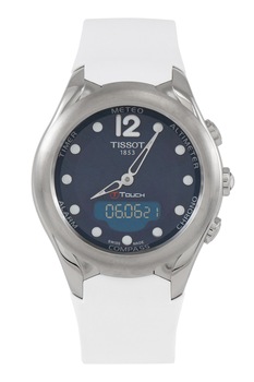 Tissot, Ceas cu o curea de silicon, Alb/Argintiu Tissot, Ceas cu o curea de silicon, Alb/Argintiu