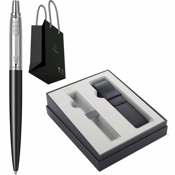 Set Parker Pix Jotter Royal Bond Street Black CT Personalizat prin Gravura Laser in Cutie cu Etui Piele Parker Focus Collection si Punga Set Parker Pix Jotter Royal Bond Street Black CT Personalizat prin Gravura Laser in Cutie cu Etui Piele Parker Focus Collection si Punga
