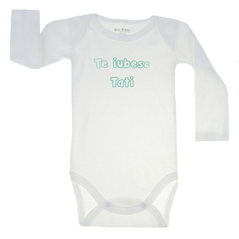 Body cu maneca lunga, bebelusi, Mini Bimbi, Crem