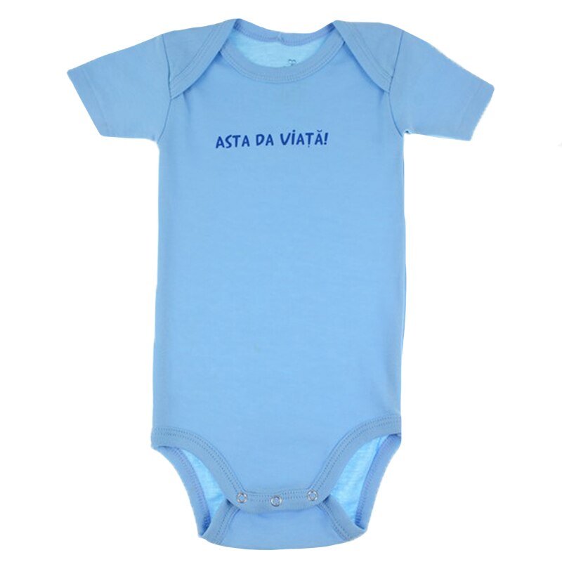 Body cu maneca scurta pentru baieti Pifou Model 6 MS6-A1, Albastru, 86 cm