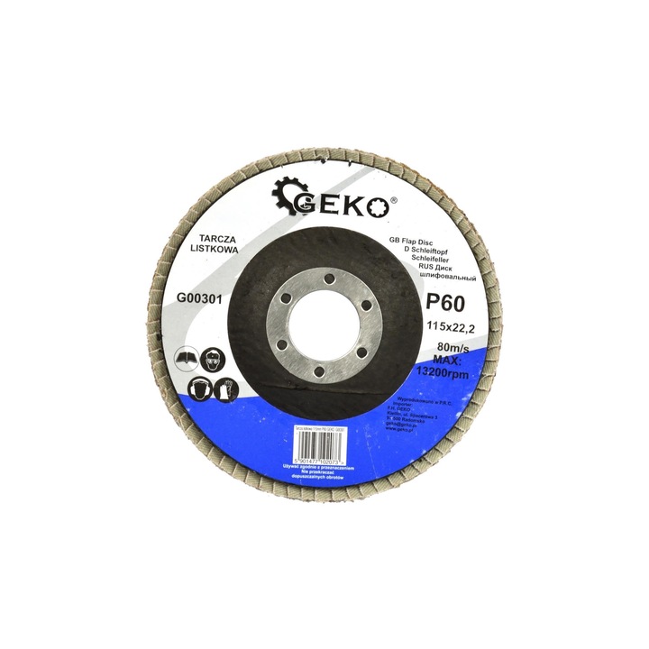 Csiszolótárcsa pengékkel 115 mm P60, GEKO G00301