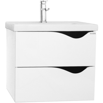 Set baza mobilier suspendat + lavoar ceramic Badenmob Seria 097, cu sertare, 60 cm, Alb Set baza mobilier suspendat + lavoar ceramic Badenmob Seria 097, cu sertare, 60 cm, Alb