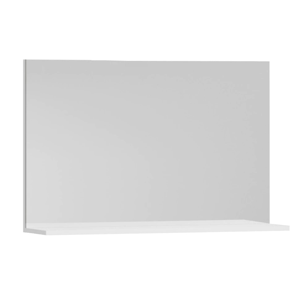 Oglinda cu polita Badenmob Seria 055, 90x68x14 cm, Alb