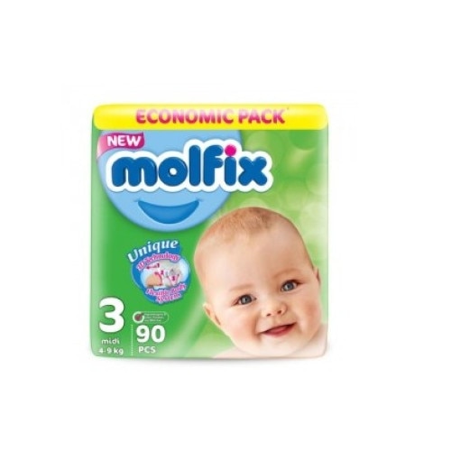Scutece copii MOLFIX Jumbo pack nr 3 midi 4-9 kg 90 buc