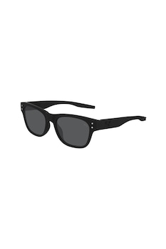 Puma - Унисекс правоъгълни слънчеви очила, Черен, 51-18-145 Standard