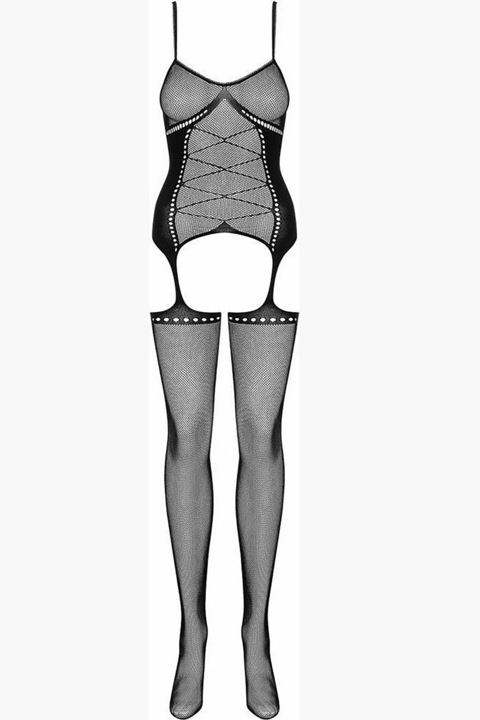 Obsessive G314 erotikus body, fekete, S/M/L