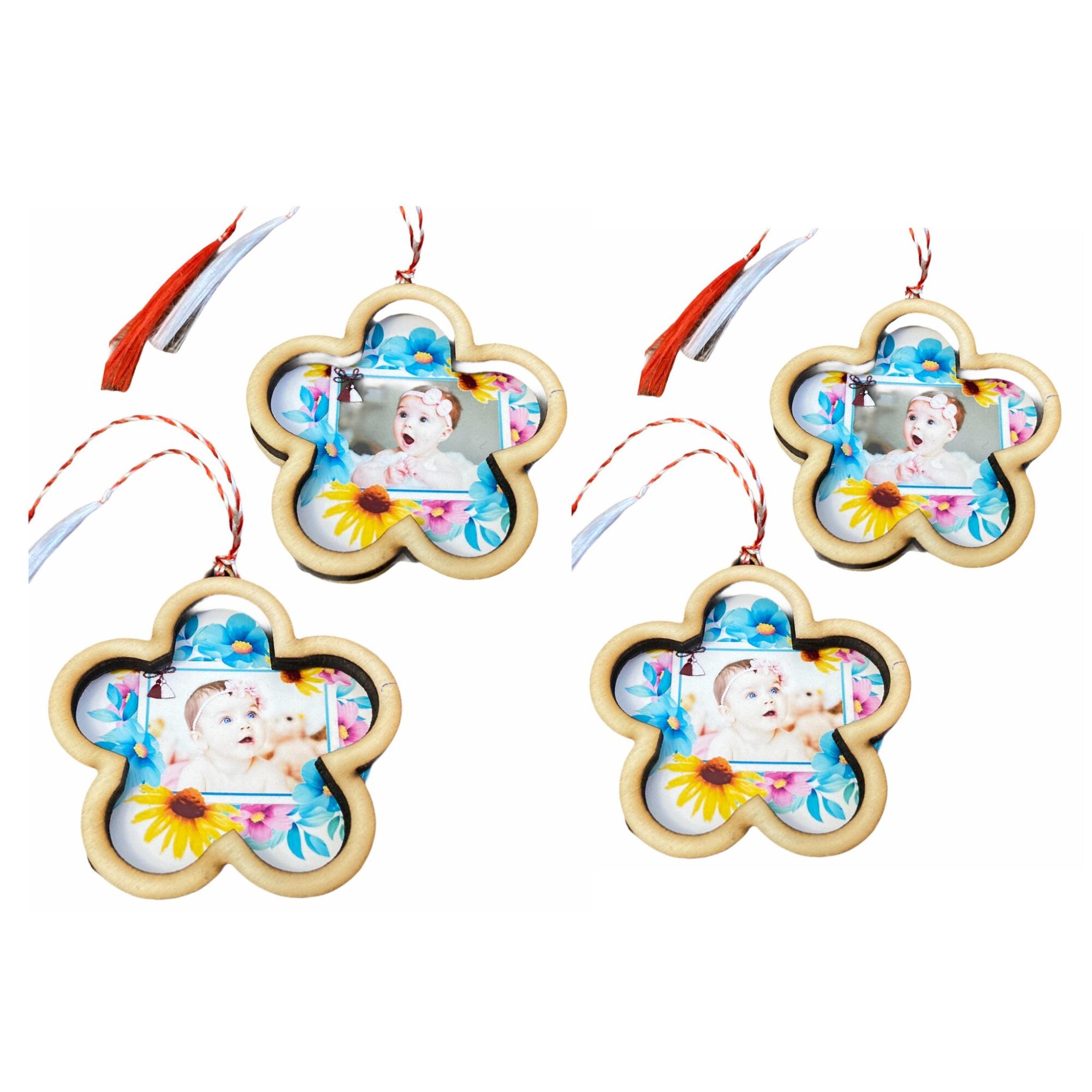 Set 4 Martisoare, brosa, personalizat foto