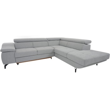 Coltar extensibil Cotta Freyr, 228x254 cm, montaj stanga, stofa Gri Light Coltar extensibil Cotta Freyr, 228x254 cm, montaj stanga, stofa Gri Light