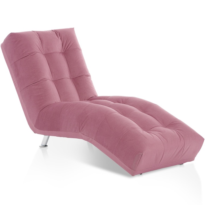 Cotta Bella nyugágy fotel, 68x164 cm, szövet, lilás piros