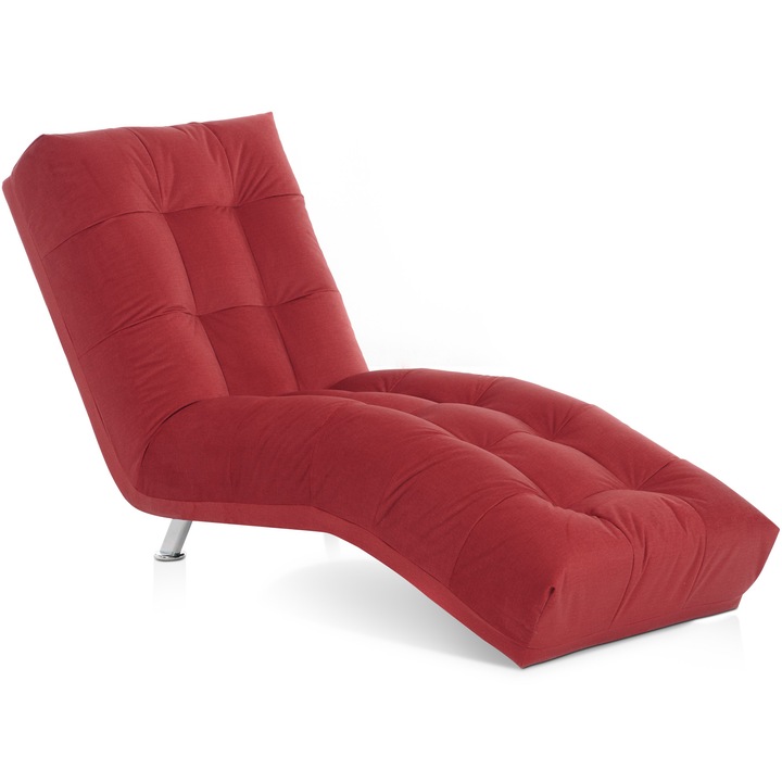 Cotta Bella nyugágy fotel, 68x164 cm, szövet, piros
