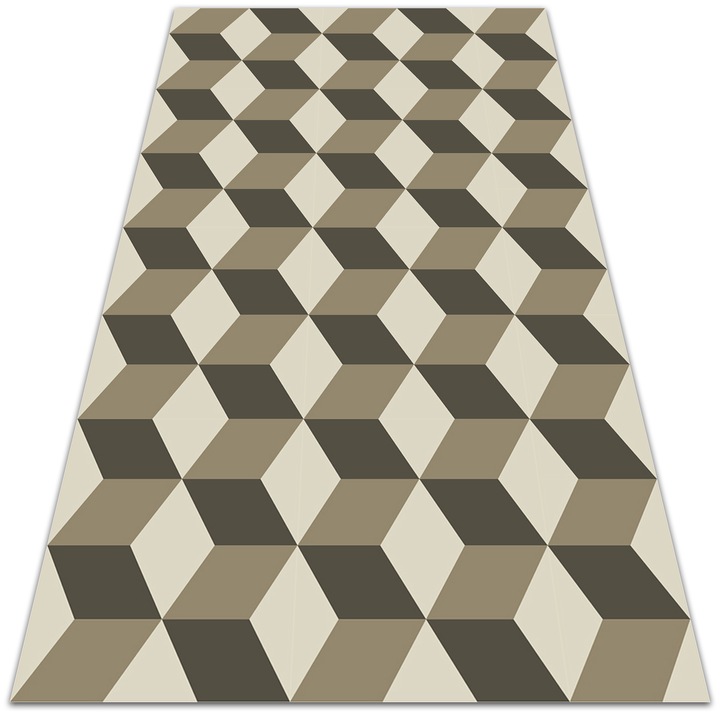 OEM vinyl szőnyeg teraszra, PVC, kocka mintás, 80x120cm