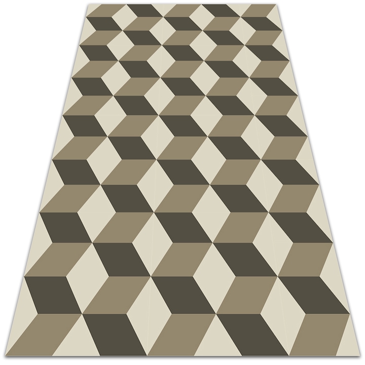 OEM vinyl szőnyeg teraszra, PVC, kocka mintás, 80x120cm