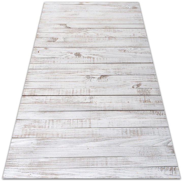 OEM vinyl szőnyeg teraszra, PVC, asztal textúra mintás, 80x120cm, fehér