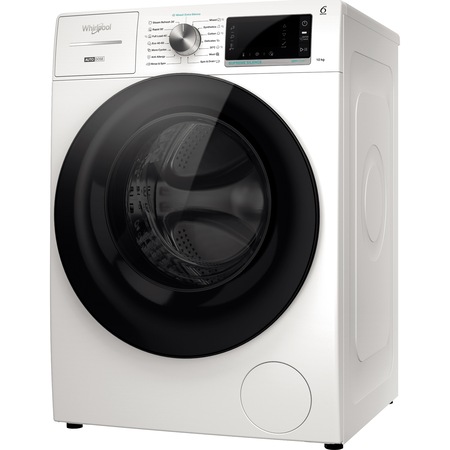 Masina de spalat rufe Whirlpool Supreme Silence W8W046WBEE, 10 kg, 1400 rpm, Clasa A, Al 6-lea Simt, Motor Zen Direct Drive, WaterSave, FreshCare+, Steam Refresh, Steam Hygiene, Display LCD, Alb
