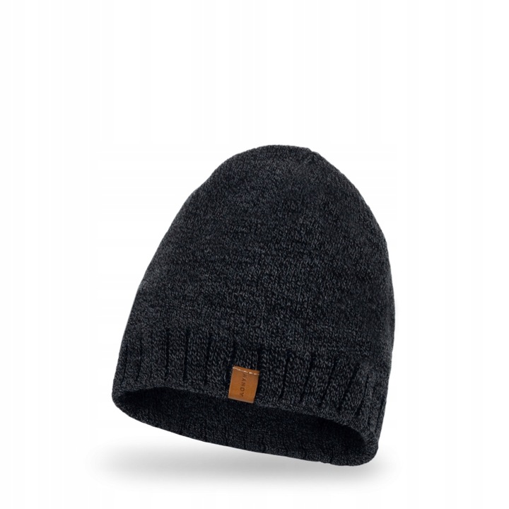 Caciula Nandy pentru barbati, Mouline gri inchis 18015-CIEM-SZAR-MULI