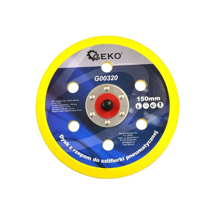 150 mm tépőzáras tárcsa darálóhoz, Geko G00320