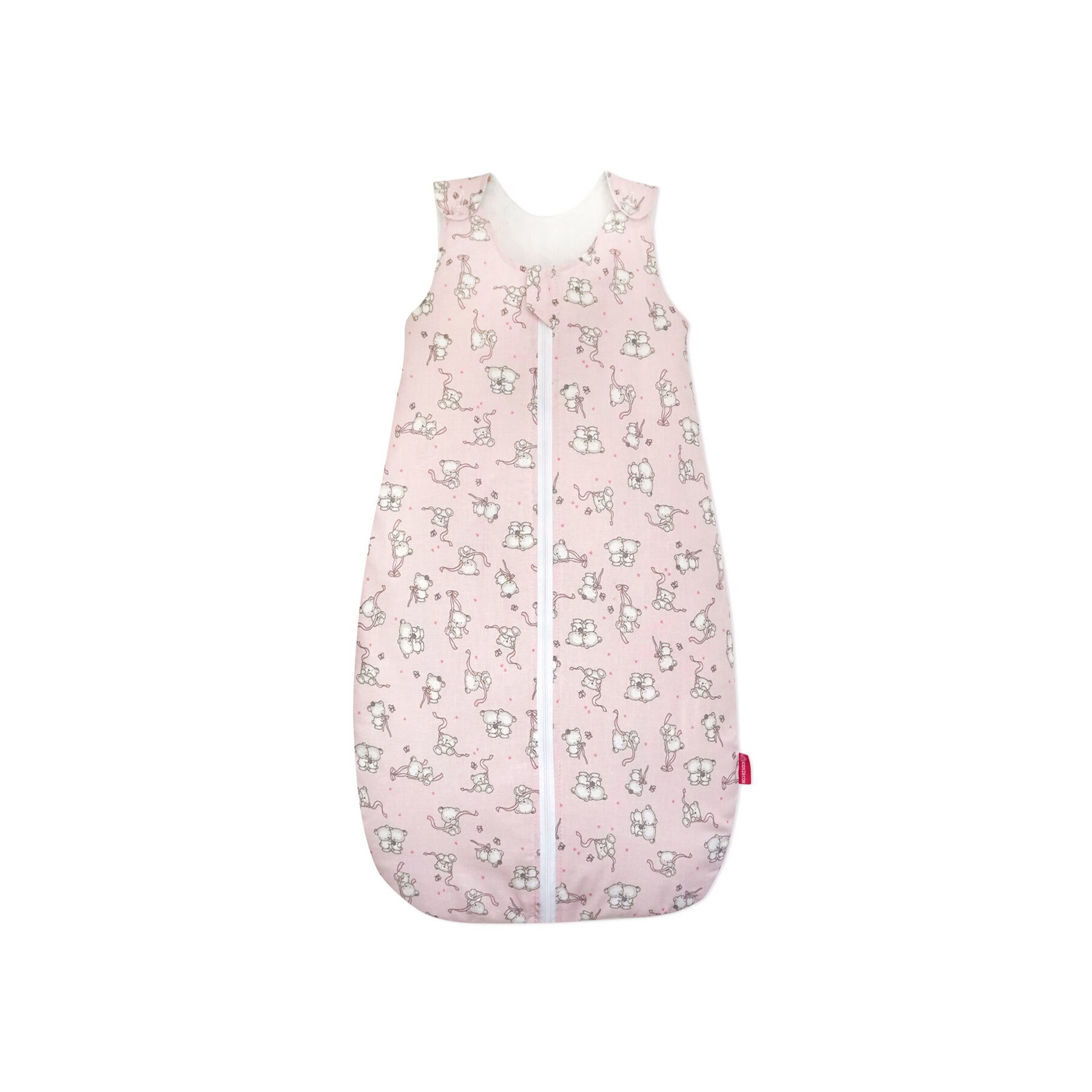 Sac de dormit, KidsDecor, primavara 0.8 tog Loving Bear pink 95 cm