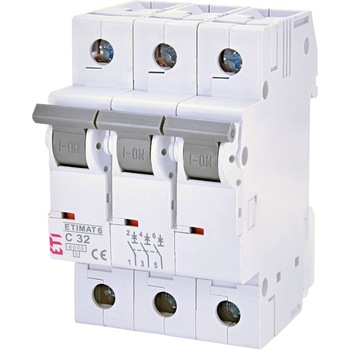 Siguranta ETI curba C 6kA 3P 32A Siguranta ETI curba C 6kA 3P 32A