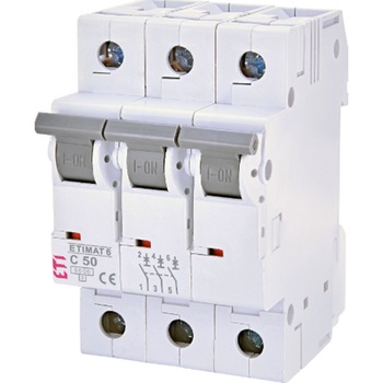 Siguranta ETI curba C 6kA 3P 50A Siguranta ETI curba C 6kA 3P 50A