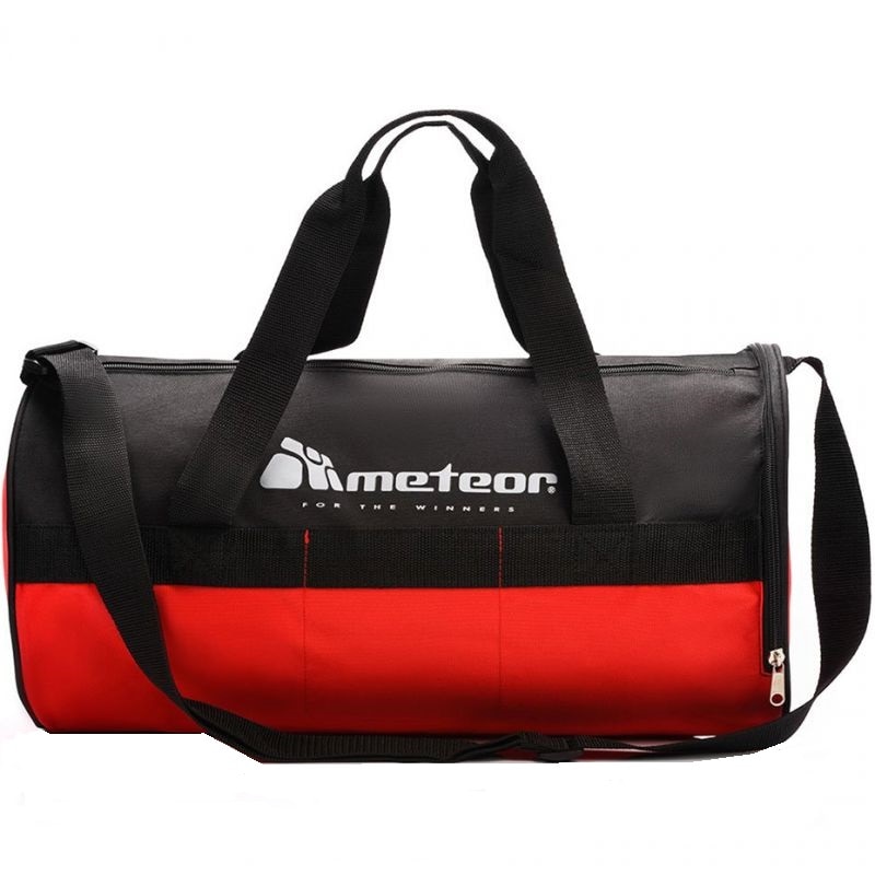 Geanta sport fitness, Meteor Siggy, 25 L, 48 x 25 x 25 cm, negru-rosu