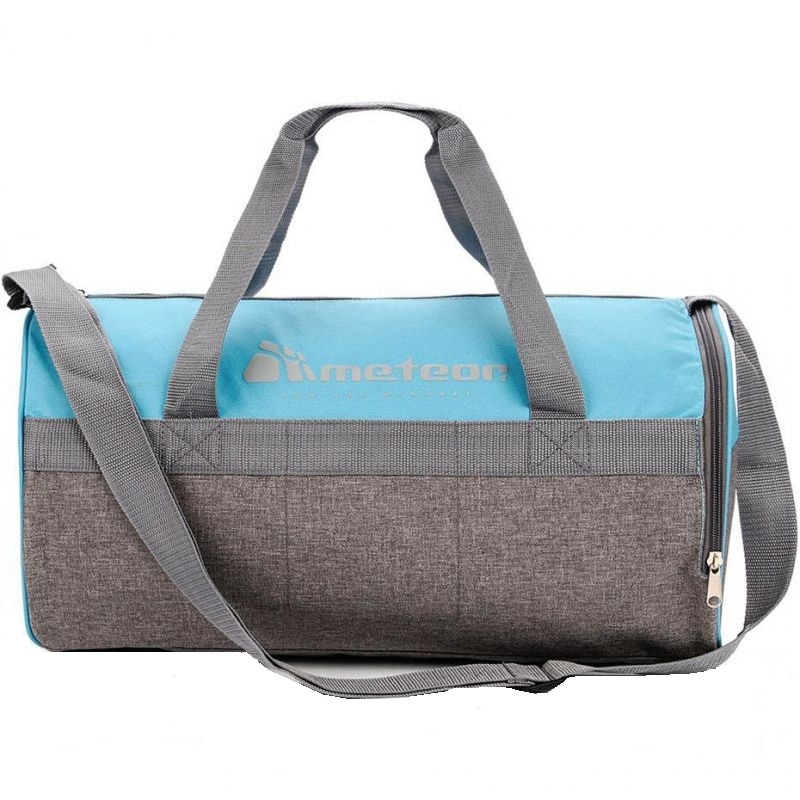 Geanta sport fitness, Meteor Siggy, 25 L, 48 x 25 x 25 cm, albastru-gri