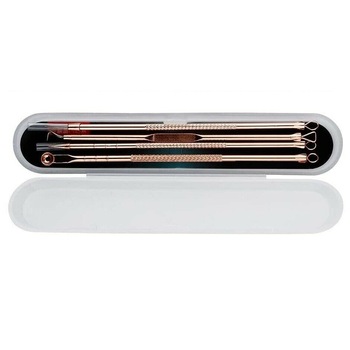 Set de 4 pensete profesionale pentru extractie puncte negre, Rosegold, 8301 Set de 4 pensete profesionale pentru extractie puncte negre, Rosegold, 8301