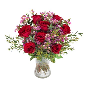 Buchet Kame, Floraria Amazon, Buchet de flori, trandafiri, camelucium, rosu, roz Buchet Kame, Floraria Amazon, Buchet de flori, trandafiri, camelucium, rosu, roz