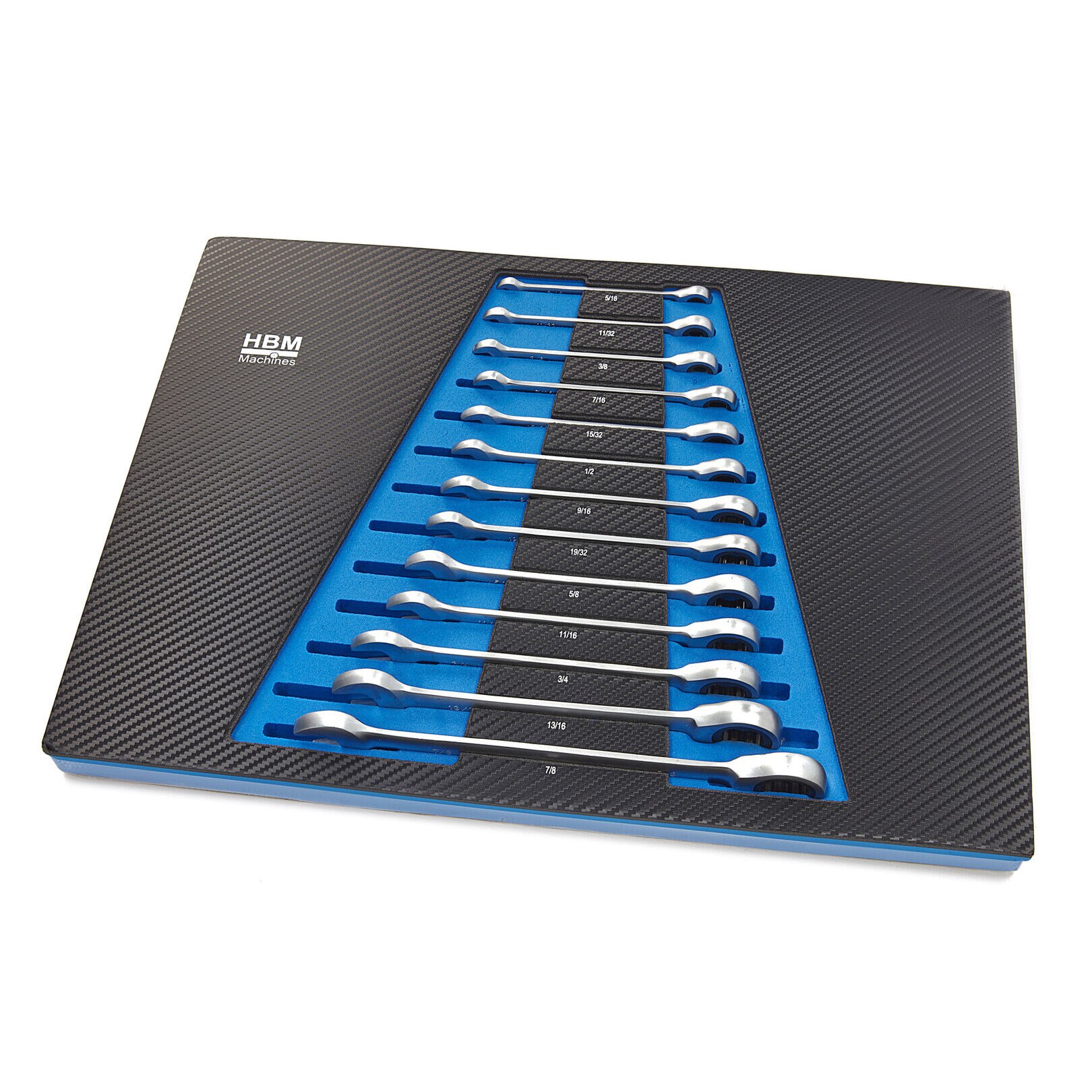 Modul dulap chei combinate cu clichet in inch, HBM, 13 piese