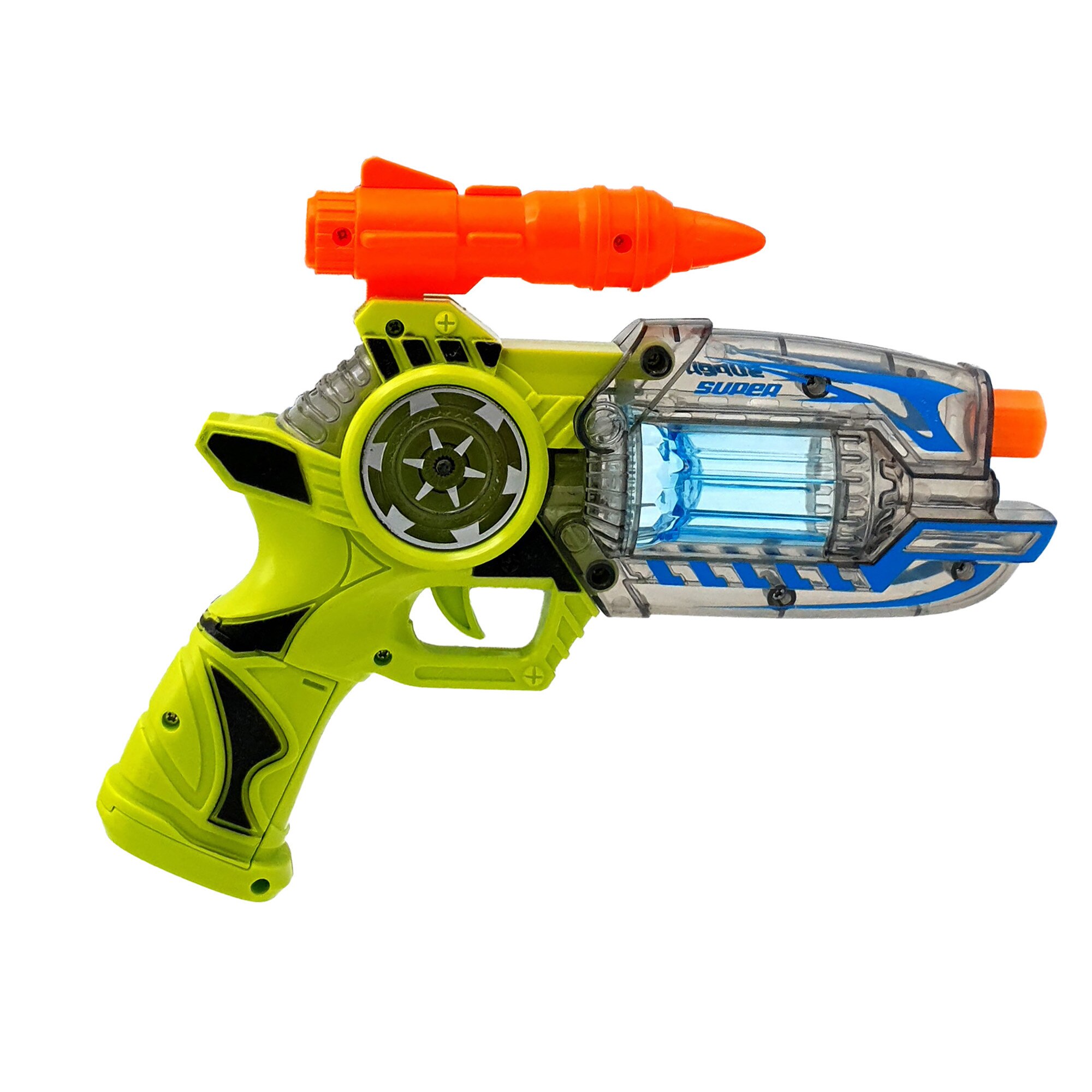 Pistol de jucarie cu lumini si sunete, Space Gun, verde, 25 cm