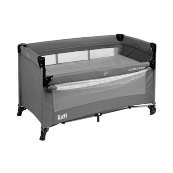 Patut pliabil cu etaj suplimentar si laterala reglabila Caretero Esti grafit Patut pliabil cu etaj suplimentar si laterala reglabila Caretero Esti grafit