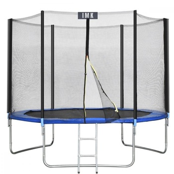 Trambulina iMK® High Quality D 183 cm, 36 Arcuri, Sarcina Admisa 125 kg cu plasa de Protectie si Scara din Otel, Certificari GS, TUV, CE Trambulina iMK® High Quality D 183 cm, 36 Arcuri, Sarcina Admisa 125 kg cu plasa de Protectie si Scara din Otel, Certificari GS, TUV, CE