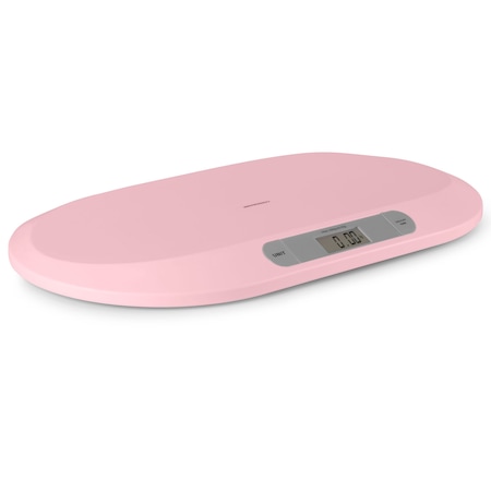 Cantar Electronic pentru Bebelusi, Display Lcd Mare, Functie Hold, Precizie Inalta, Memoreaza Ultima Masuratoare, Structura Stabila, Forma Ergonomica, Sustine 20 Kg, Baterii Incluse, Roz