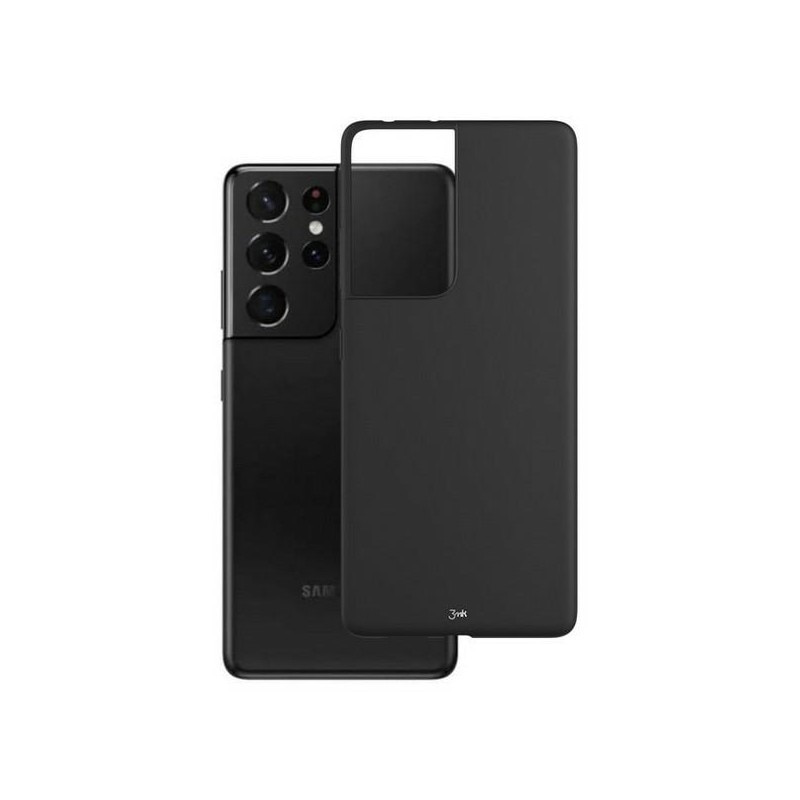 Husa Premium Soft 3mk Compatibila Cu Samsung Galaxy S21 Ultra, Silicon Matt Negru