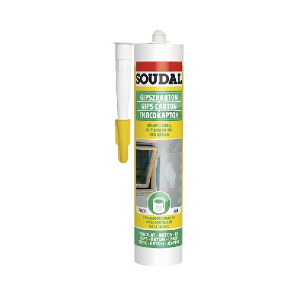Solutie tehnica, mastic Acrilic, Light, Soudal, Alb, 280ml