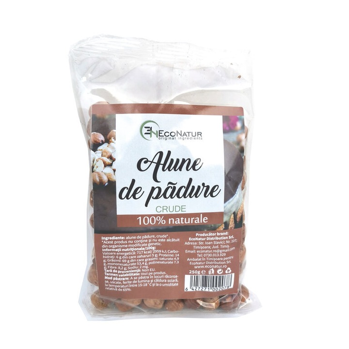 Alune de padure, crude 250g Econatur