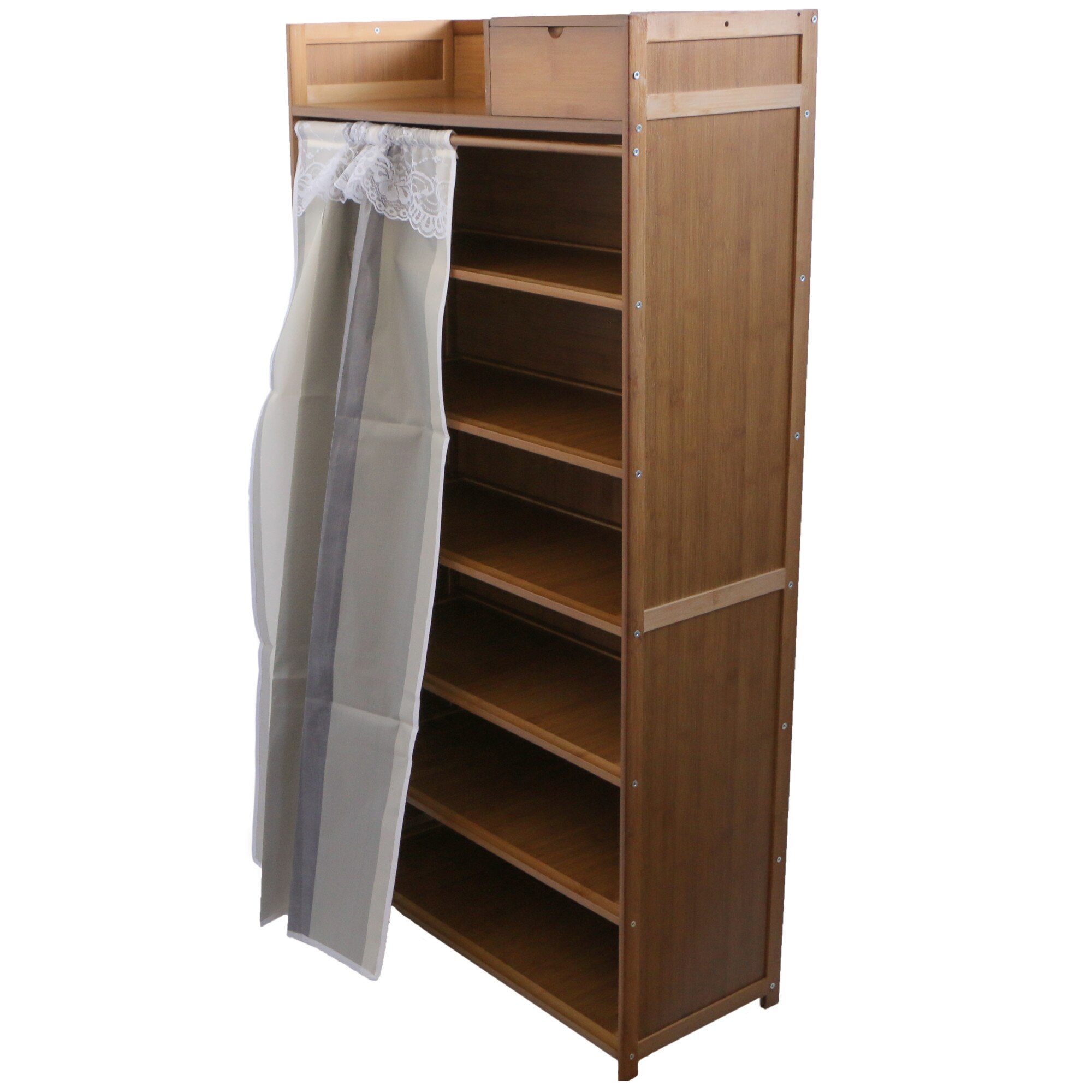 Pantofar din bambus, 6 rafturi, 68*126.5*28 cm, D192