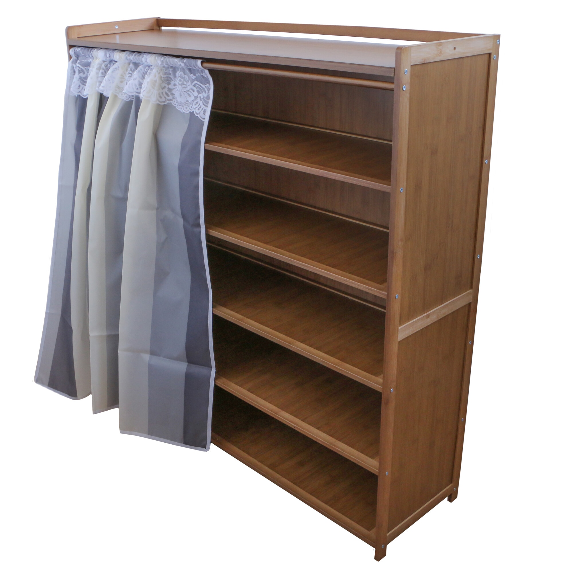 Pantofar din bambus, 6 rafturi, 102*101*28 cm, D185