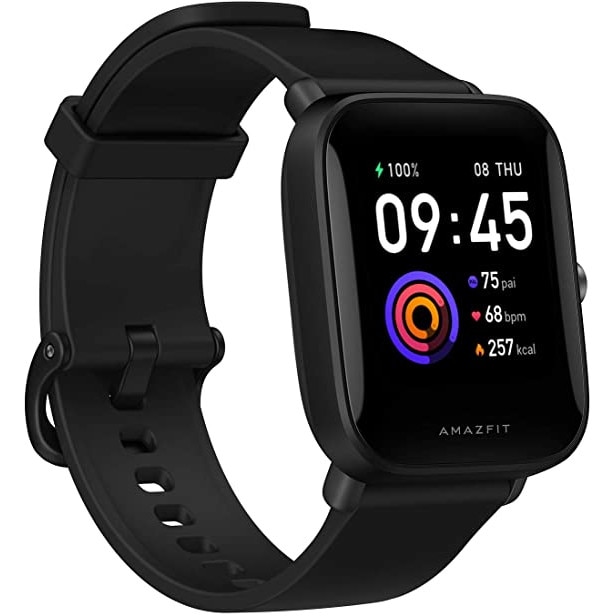 Ceas Smartwatch Amazfit Bip U , Ritm cardiac BioTracker, SpO2, Ip68 Full, Negru