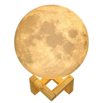 Lampa veghe luna moon lamp 18 cm, imprimata 3d, reincarcabila buz Lampa veghe luna moon lamp 18 cm, imprimata 3d, reincarcabila buz