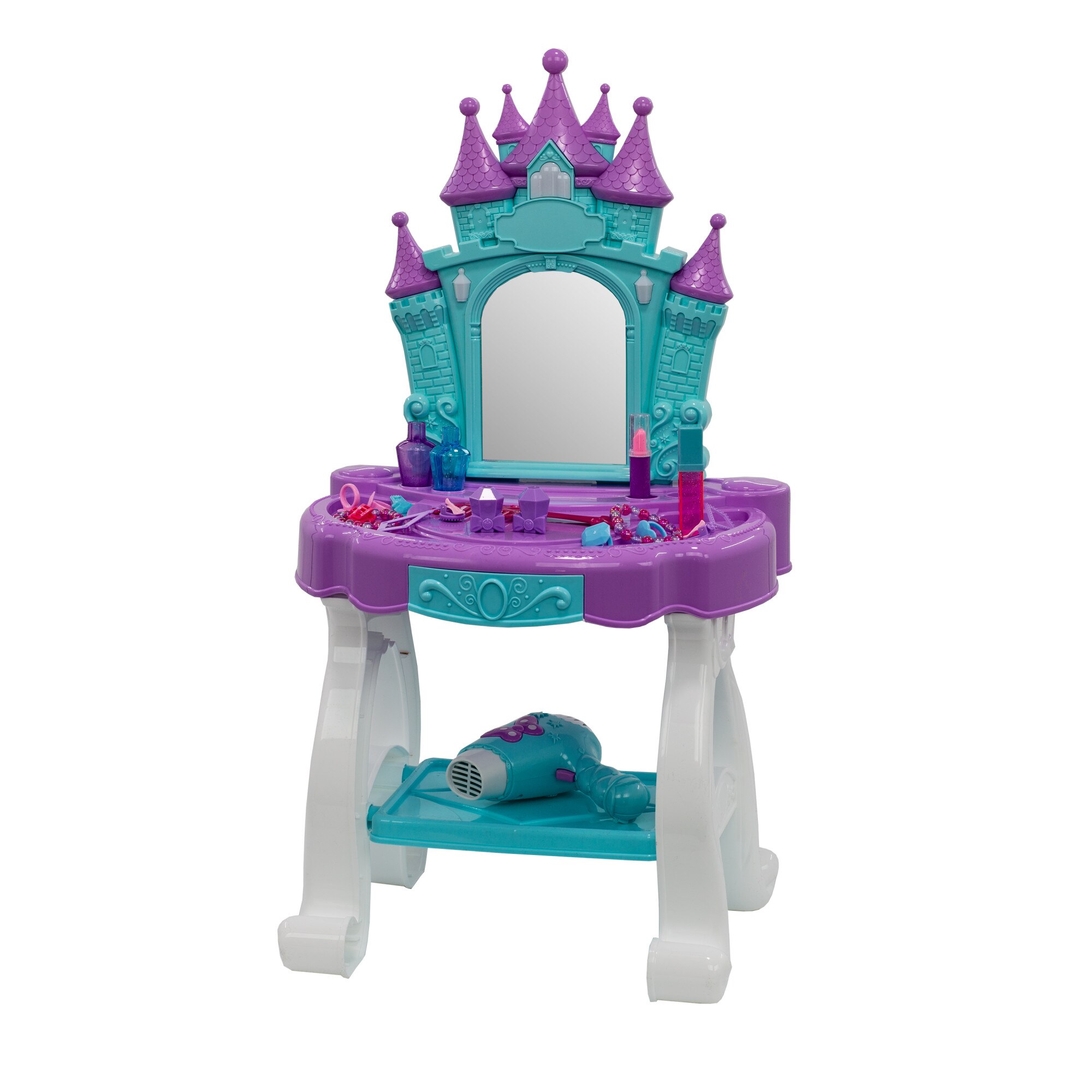 Oglinda din regatul de gheata,cu accesorii, lumina si muzica, Kidtoys, 35.5 x 10 x 48.5 cm