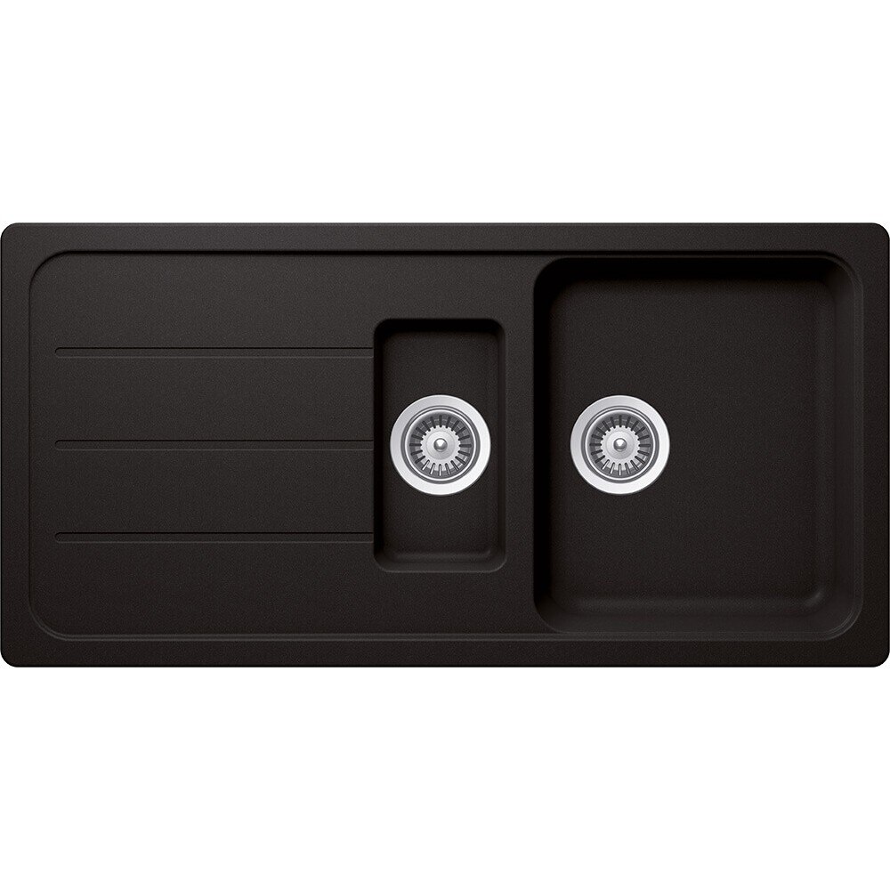 Chiuveta granit Schock Formhaus D-150L Nero Cristalite 1000 x 500 mm, adancime cuva 190 mm, reversibila, montare pe blat