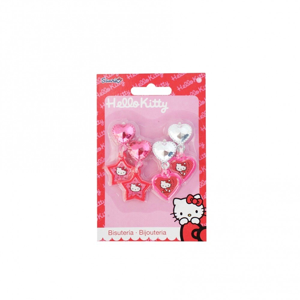 Accesorii frumusete W&O Hello Kitty, set 2 perechi de cercei