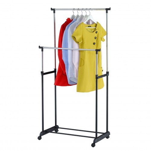 Suport dublu umerase, Home Décor, metal, 84x43x168 cm