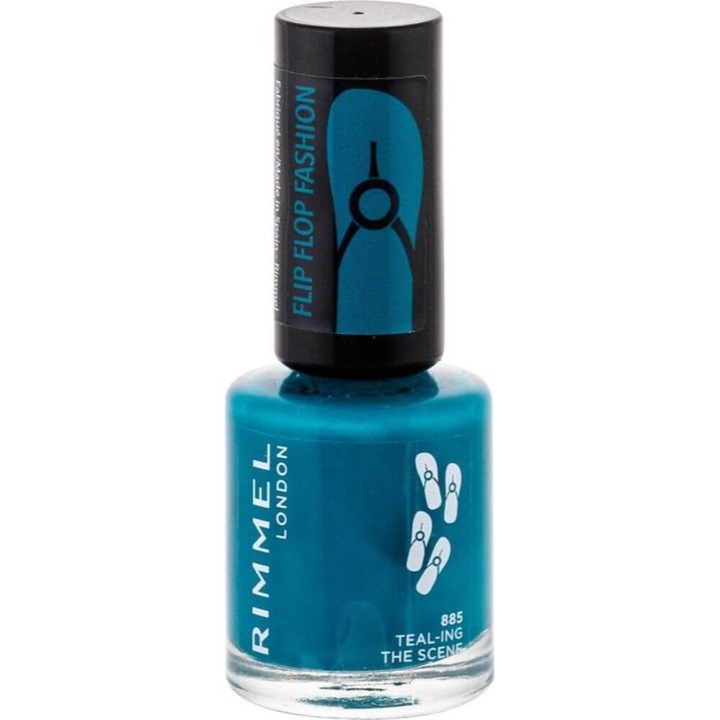 Rimmel London körömlakk Shine Flip Flop 885 Teal-Ing The Scene, 8 ml, kék
