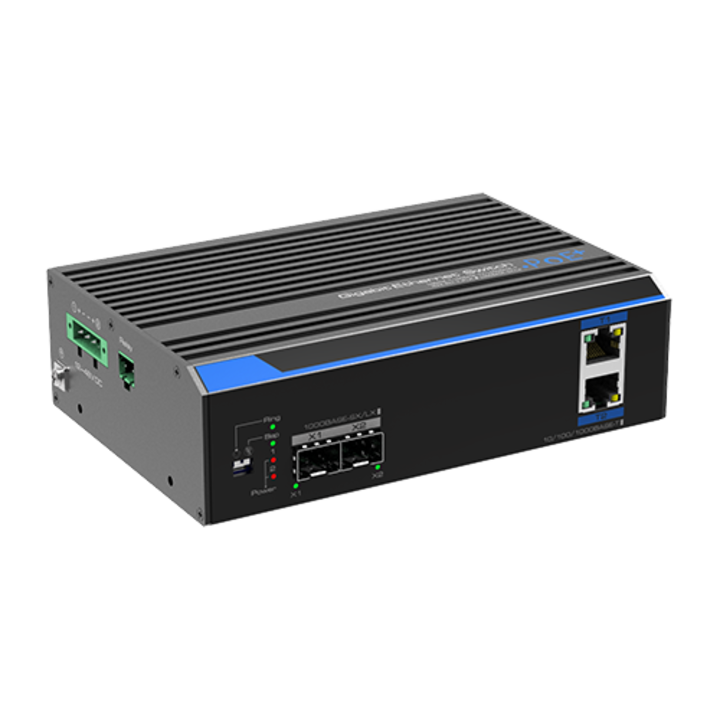 2-портов гигабитов индустриален превключвател HPoE, 2-портов SFP / RJ45 uplink UTEPO UTP7202GE-POE