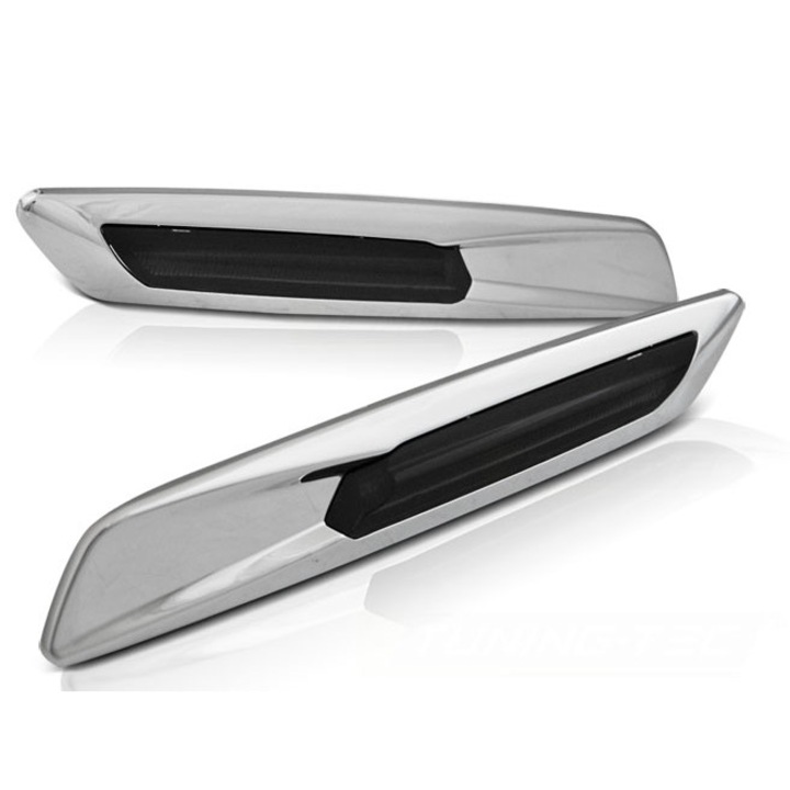 Bmw E60/E61, E81 - E88, E90 - E93, Oldalsó Led Ezüst Króm