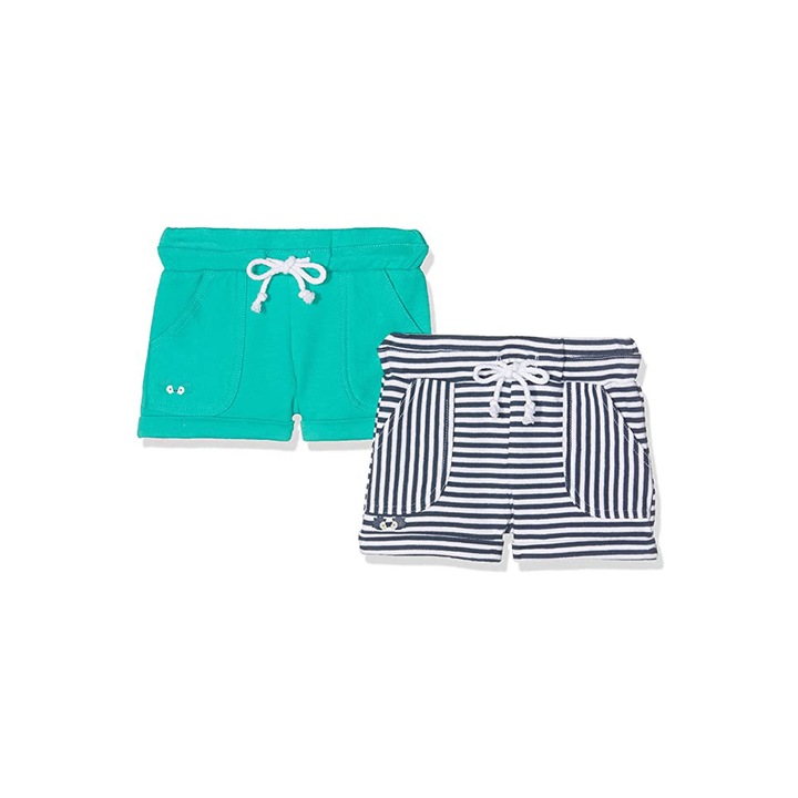 Baba rövidnadrág Find AZ137803-0170125, Pelenka, 2 db, Pamut, Kék csíkos/türkiz, 80 cm