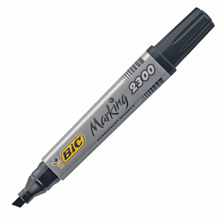 Перманентен маркер BIC MARKING™ 2300, скосен връх, черен