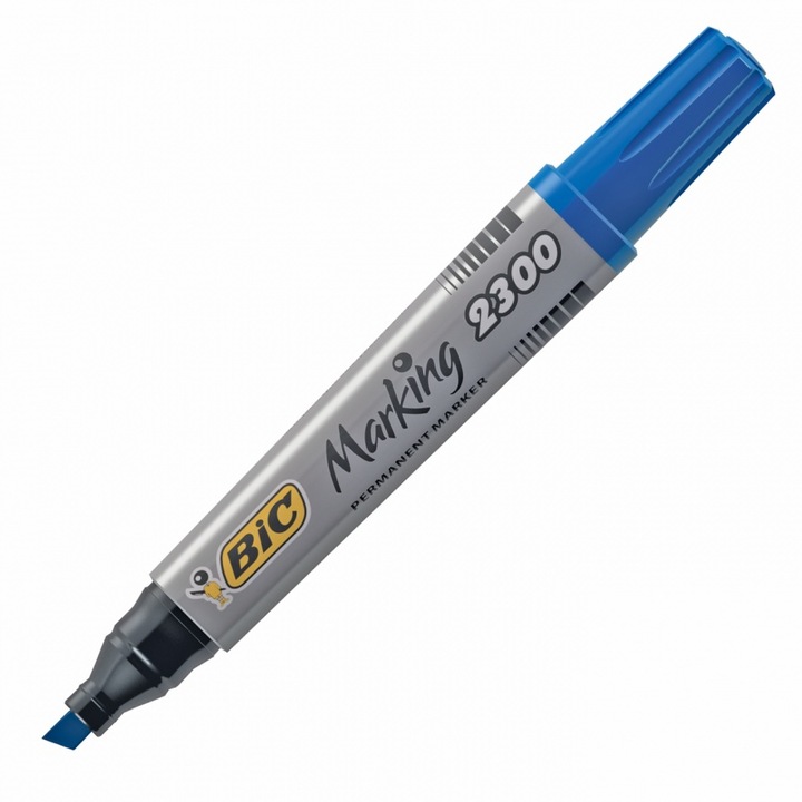 Перманентен маркер BIC MARKING™ 2300, скосен връх, син
